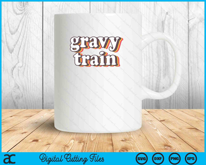 Divertido familia Acción de Gracias Gravy Train SVG PNG Archivos de corte digital