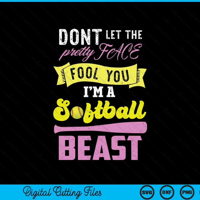 Fastpitch girls catcher softball game SVG cut file