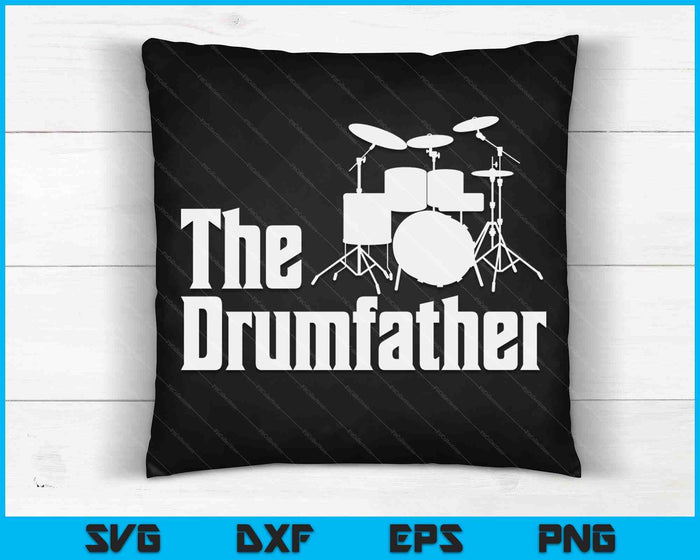 Vaderdag de Drum-Vader Drummer Muzikant Papa Gift SVG PNG Digitale Snijbestanden