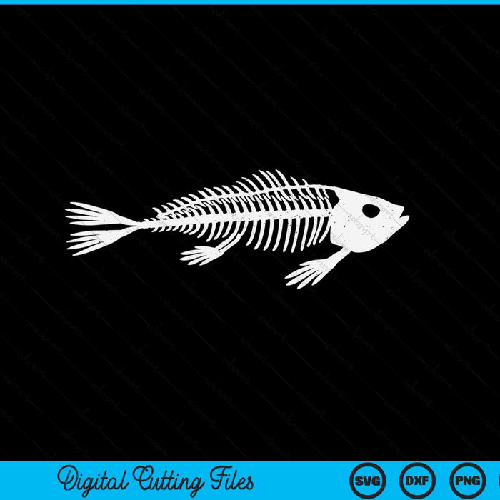 Fish bones fisherman skeleton fish animal, Halloween SVG cut file
