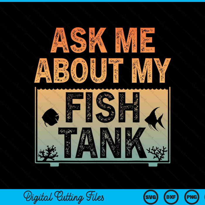 Fish tank art for aquarium lover SVG cut file