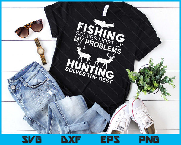 Fishing And Hunting Gift Christmas Humor Hunter Cool SVG PNG Digital Cutting Files