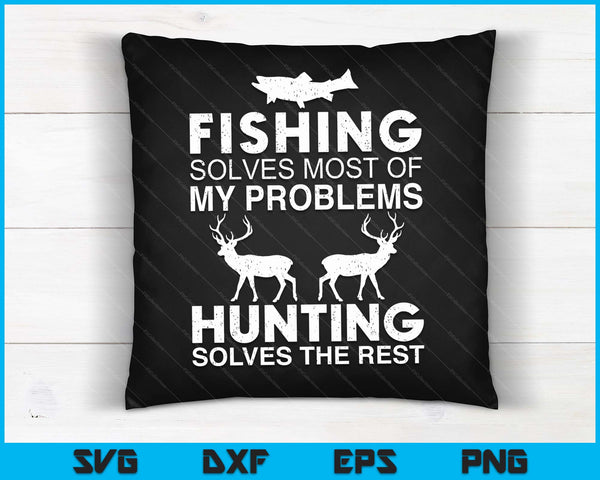 Fishing And Hunting Gift Christmas Humor Hunter Cool SVG PNG Digital Cutting Files