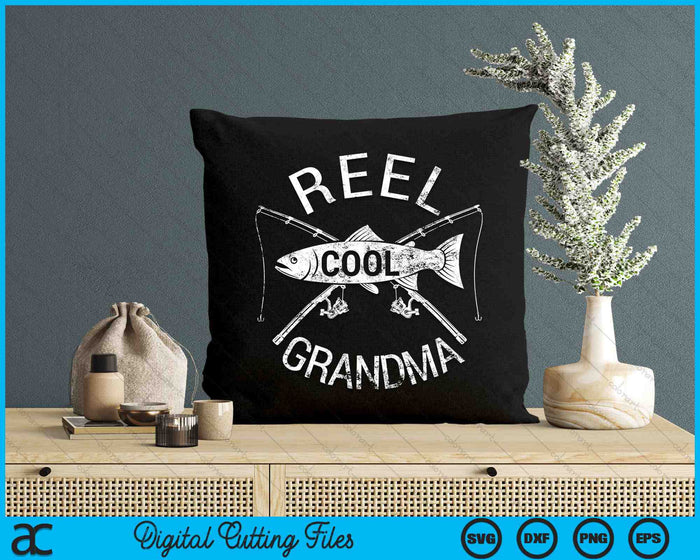 Funny Fishing Reel Cool Grandma SVG PNG Digital Cutting Files