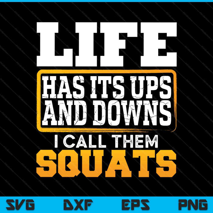 Fitness gym workout weights squat SVG cut file