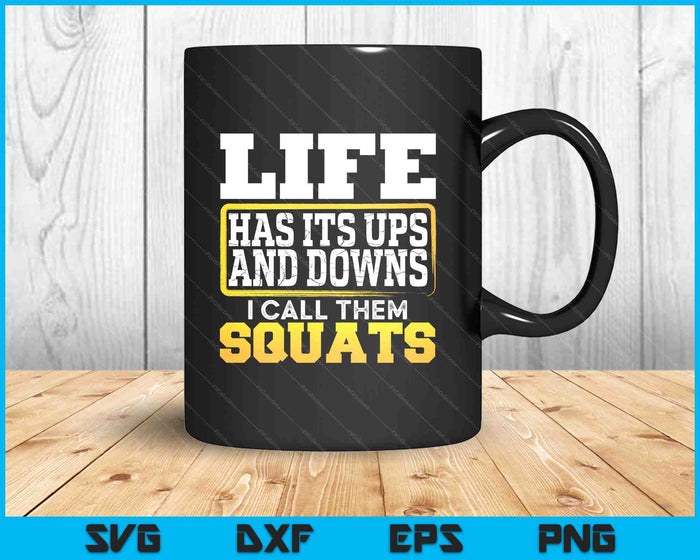 Funny Fitness Gym Workout Weights Squat SVG PNG Digital Printable Files