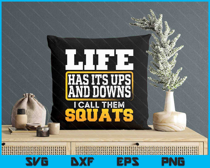 Funny Fitness Gym Workout Weights Squat SVG PNG Digital Printable Files