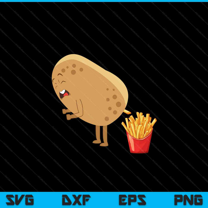 French fries designs for potato food eaters SVG cut file