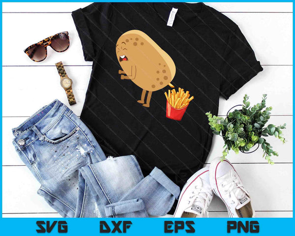 Funny French Fries Designs For Men Women Potato Food Eaters SVG PNG Digital Printable Files