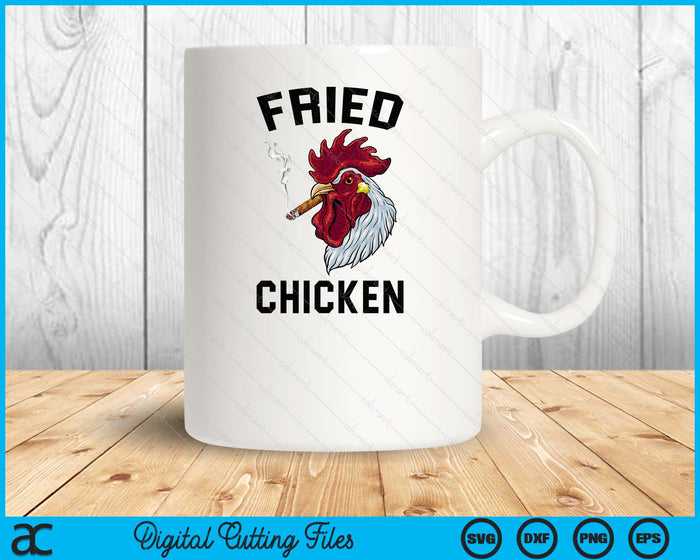 Funny Fried Chicken Smoking Funny Chicken Vantage SVG PNG Digital Printable Files