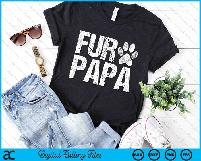 Funny Fur Papa SVG PNG Digital Cutting Files