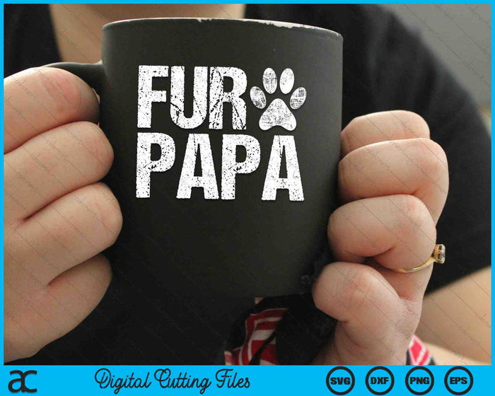 Funny Fur Papa SVG PNG Digital Cutting Files