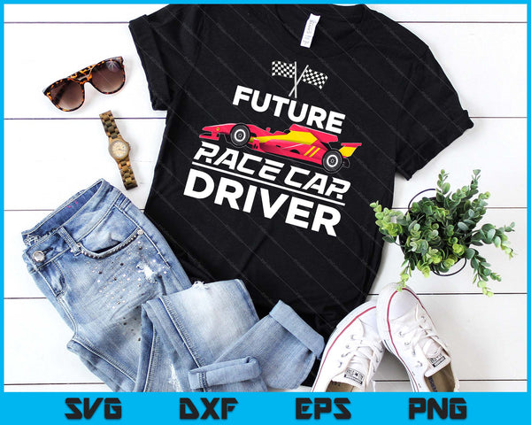 Grappige toekomstige race autocoureur cadeau voor kinderen Racing jongens meisjes SVG PNG digitale afdrukbare bestanden