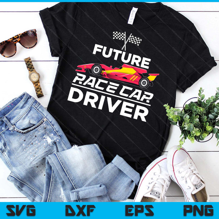 Grappige toekomstige race autocoureur cadeau voor kinderen Racing jongens meisjes SVG PNG digitale afdrukbare bestanden