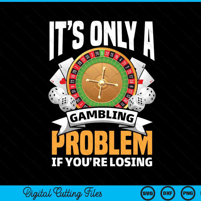 Gambler roulette slot machine casino Vegas gambling SVG cut file