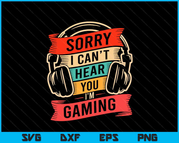 Gamer for video gaming SVG cut file