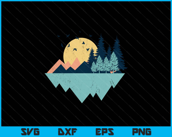 Funny Geometric Mountain Abstract Geometry Outdoor SVG PNG Digital Printable Files