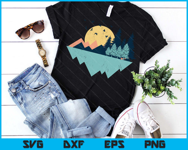 Funny Geometric Mountain Abstract Geometry Outdoor SVG PNG Digital Printable Files