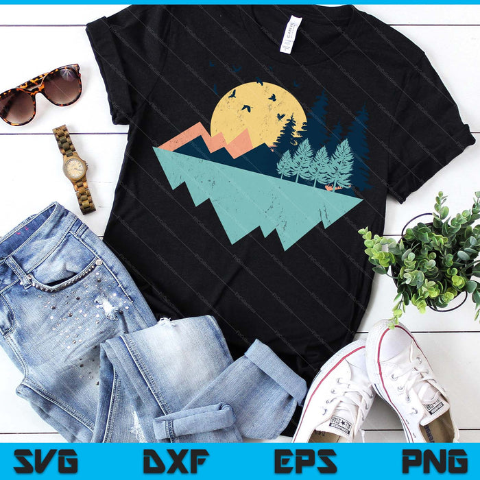 Funny Geometric Mountain Abstract Geometry Outdoor SVG PNG Digital Printable Files