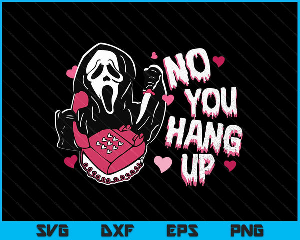 Grappige Ghost Calling Halloween kostuum NoYou ophangen SVG PNG snijden afdrukbare bestanden