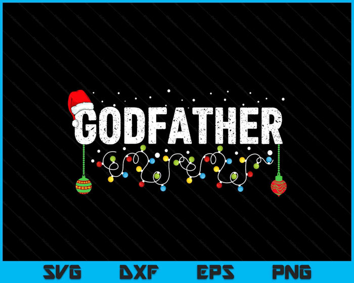 Funny Godfather Merry Christmas Pajama Family Men Meme Xmas SVG PNG Digital Printable Files