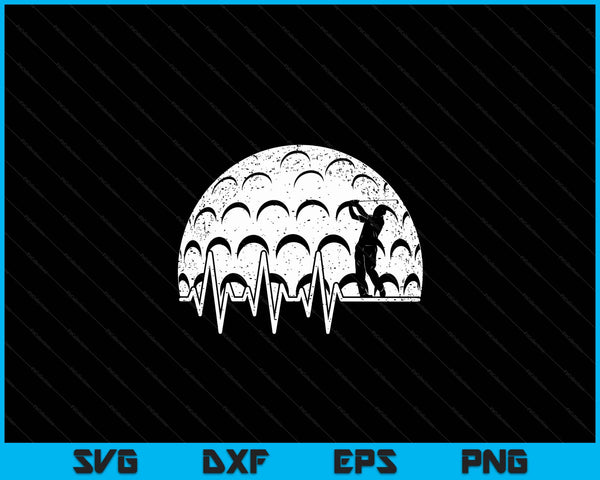 Funny Golf Heartbeat Golf Player SVG PNG Digital Cutting Files