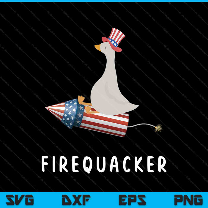 Goose fourth of July firequacker Independence Day cute SVG cut file