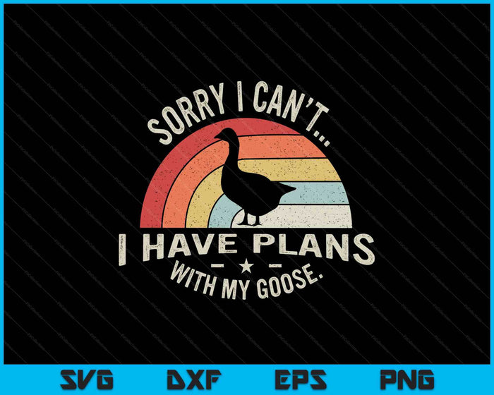 Funny Goose Outfit Geese Poultry Vintage Retro Goose Sayings SVG PNG Digital Printable Files