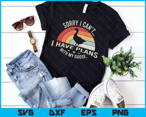 Funny Goose Outfit Geese Poultry Vintage Retro Goose Sayings SVG PNG Digital Printable Files