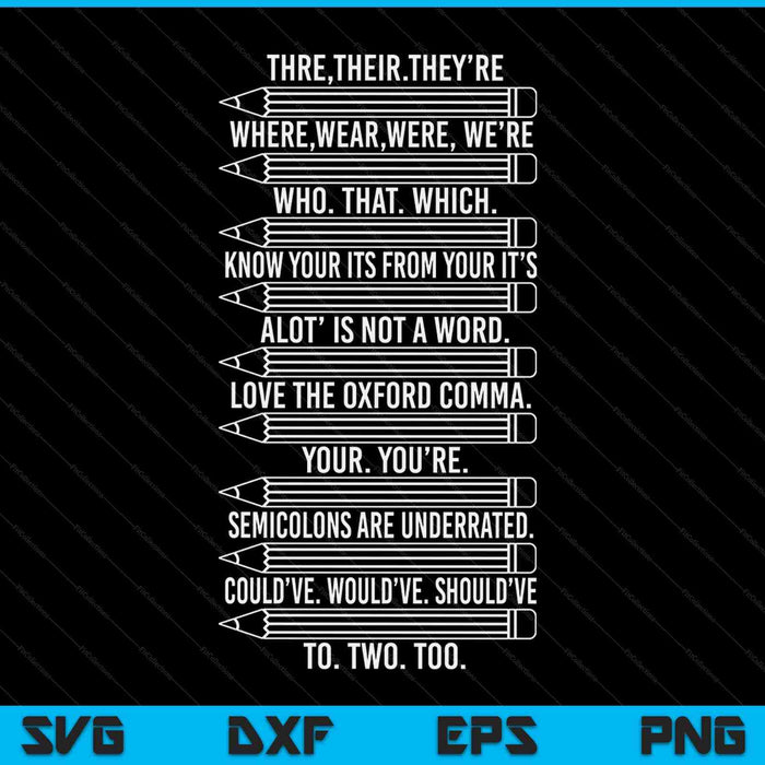 Grammar police grammar nazy English writing teacher SVG cut file