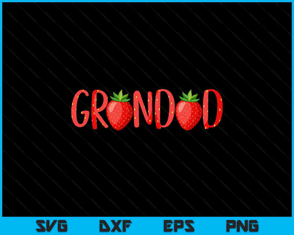 Grandad strawberry summer fruit great Father's Day SVG cut file