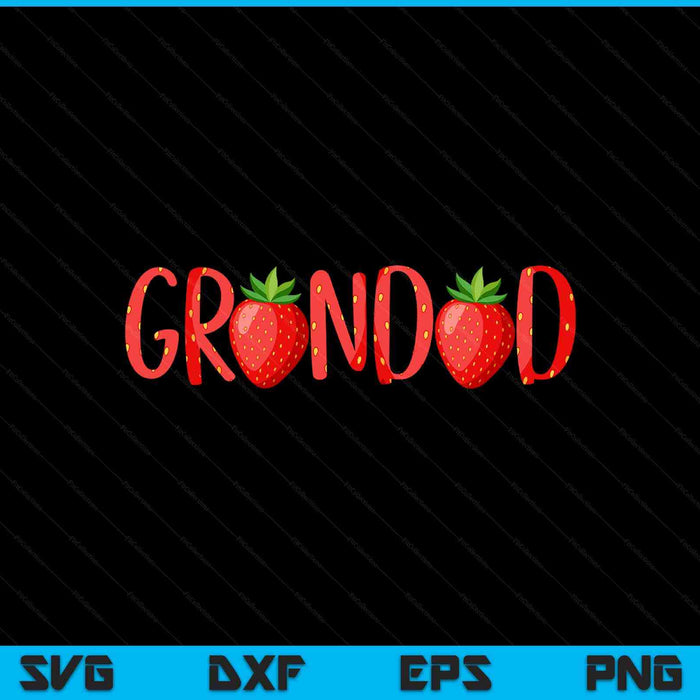 Grandad strawberry summer fruit great Father's Day SVG cut file
