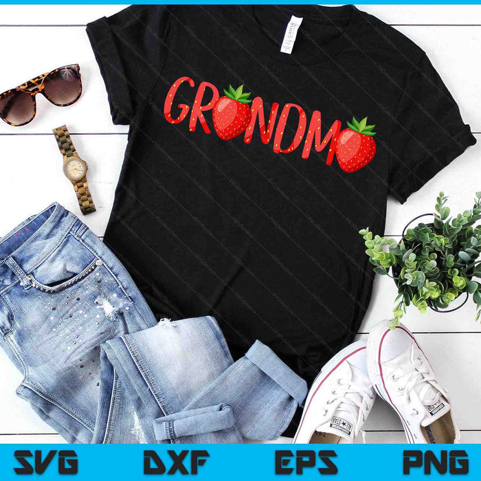 Funny Grandma Strawberry Summer Fruit Great Mother's Day SVG PNG Digital Printable Files