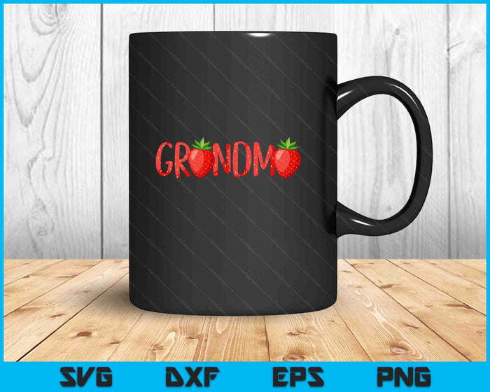 Funny Grandma Strawberry Summer Fruit Great Mother's Day SVG PNG Digital Printable Files