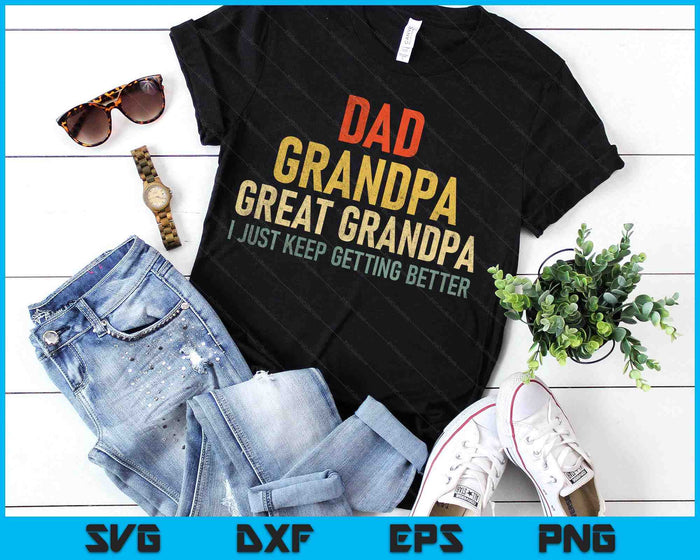 Funny Great Grandpa For Fathers Day SVG PNG Digital Printable Files