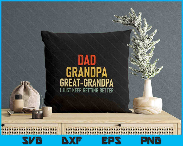 Funny Great Grandpa For Fathers Day SVG PNG Digital Printable Files