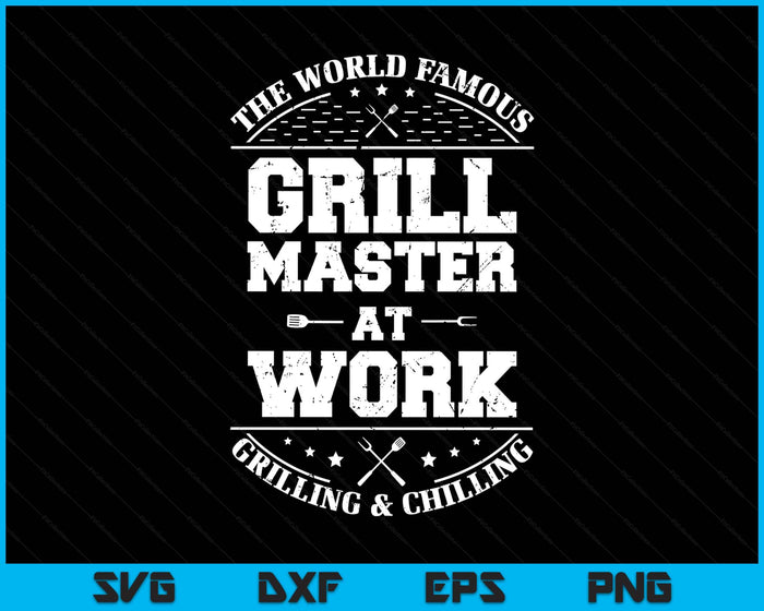 Funny Grill Master BBQ Chef Smoked Meat Lover Gift Barbecue SVG PNG Digital Printable Files