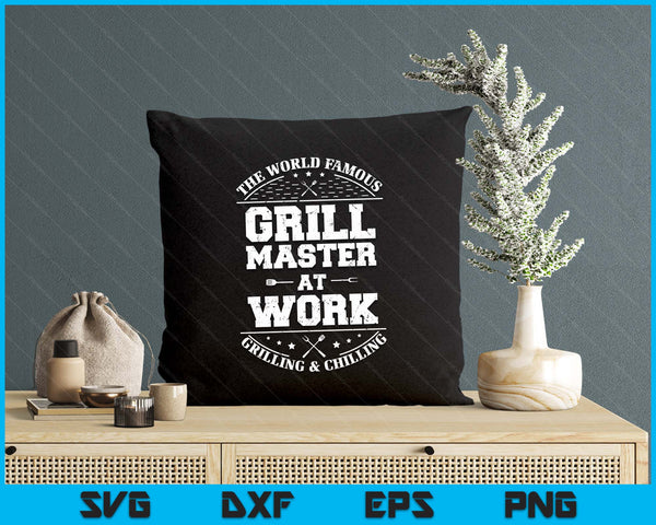 Funny Grill Master BBQ Chef Smoked Meat Lover Gift Barbecue SVG PNG Digital Printable Files