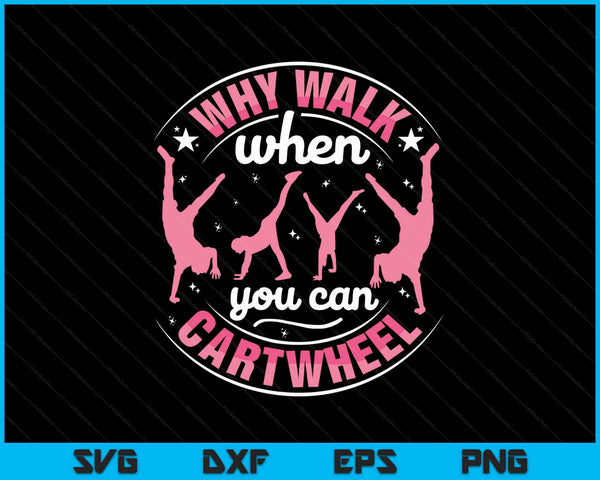 Gymnastics gymnast parkour cool cartwheel SVG cut file
