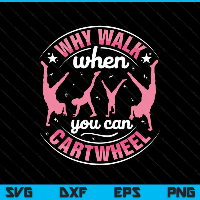 Gymnastics gymnast parkour cool cartwheel SVG cut file