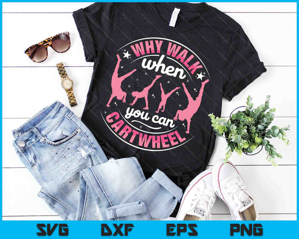 Funny Gymnastics Gymnast Parkour Girls Women Cool Cartwheel SVG PNG Digital Cutting Files