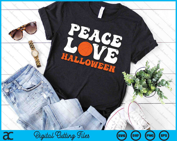 Halloween Basketball Costume Peace Love Halloween SVG PNG Digital Cutting Files