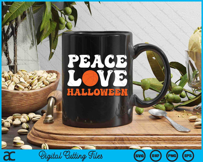 Halloween Basketball Costume Peace Love Halloween SVG PNG Digital Cutting Files