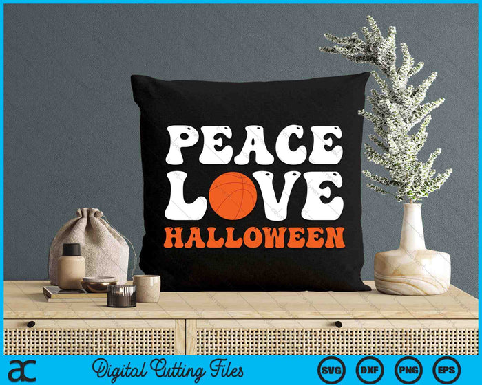 Halloween Basketball Costume Peace Love Halloween SVG PNG Digital Cutting Files