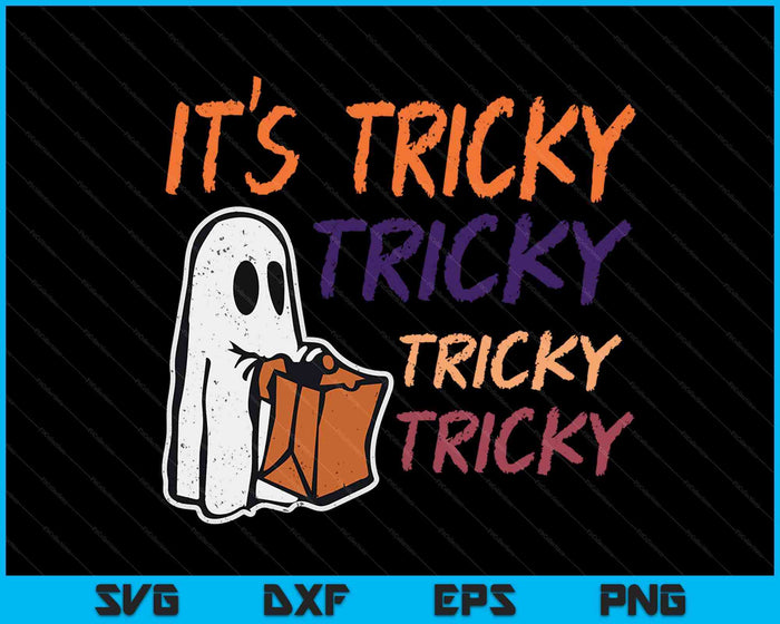 Halloween Boo It's Tricky Tricky Tricky SVG PNG Digital Cutting Files
