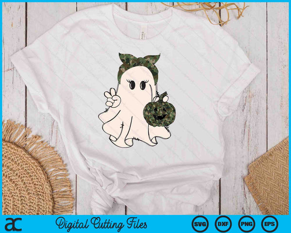 Funny Halloween Camouflage Camo Ghost Hello Hunting Season SVG PNG Digital Printable Files