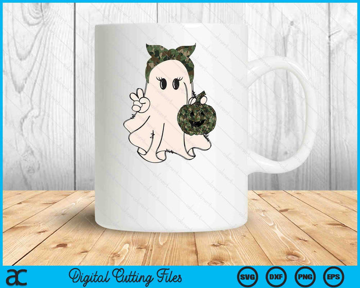 Funny Halloween Camouflage Camo Ghost Hello Hunting Season SVG PNG Digital Printable Files