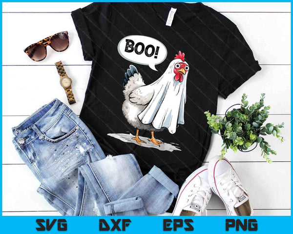 Funny Halloween Chicken Boo Spooky Chicken Halloween Costume SVG PNG Digital Printable Files