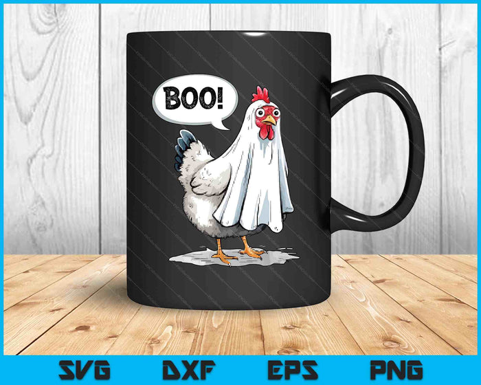 Funny Halloween Chicken Boo Spooky Chicken Halloween Costume SVG PNG Digital Printable Files