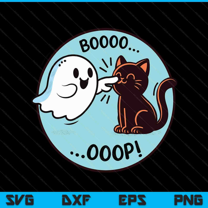 Funny Halloween Ghost Black Cat Boop Easy Lazy Costume SVG PNG Digital Printable Files